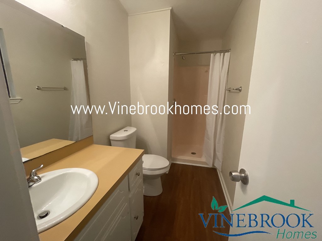 a small bathroom with a sink and a toilet and a shower