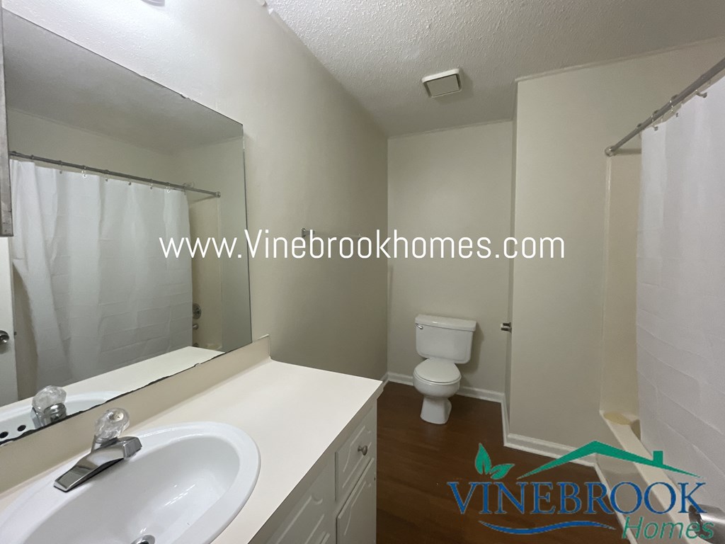a bathroom with a white sink and a toilet and a mirror