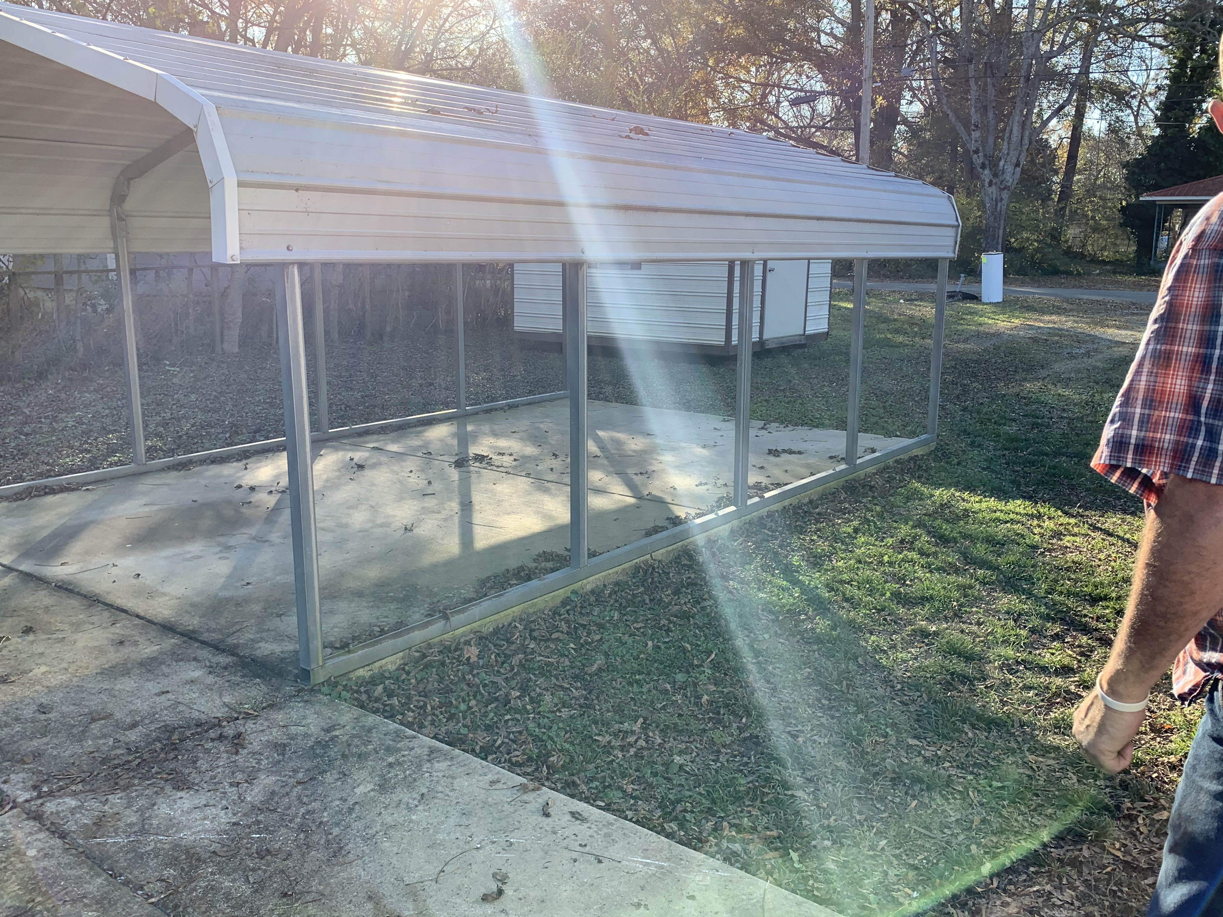 the chicken coop is ready to be installed in the yard
