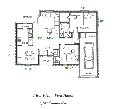 the floor plan of the condo
