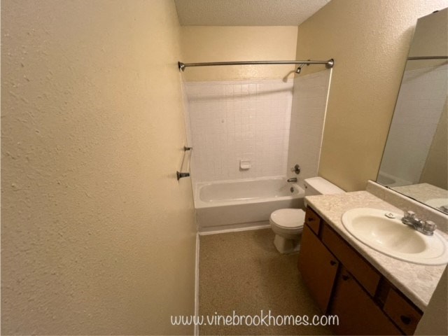 a bathroom with a toilet and a sink and a tub