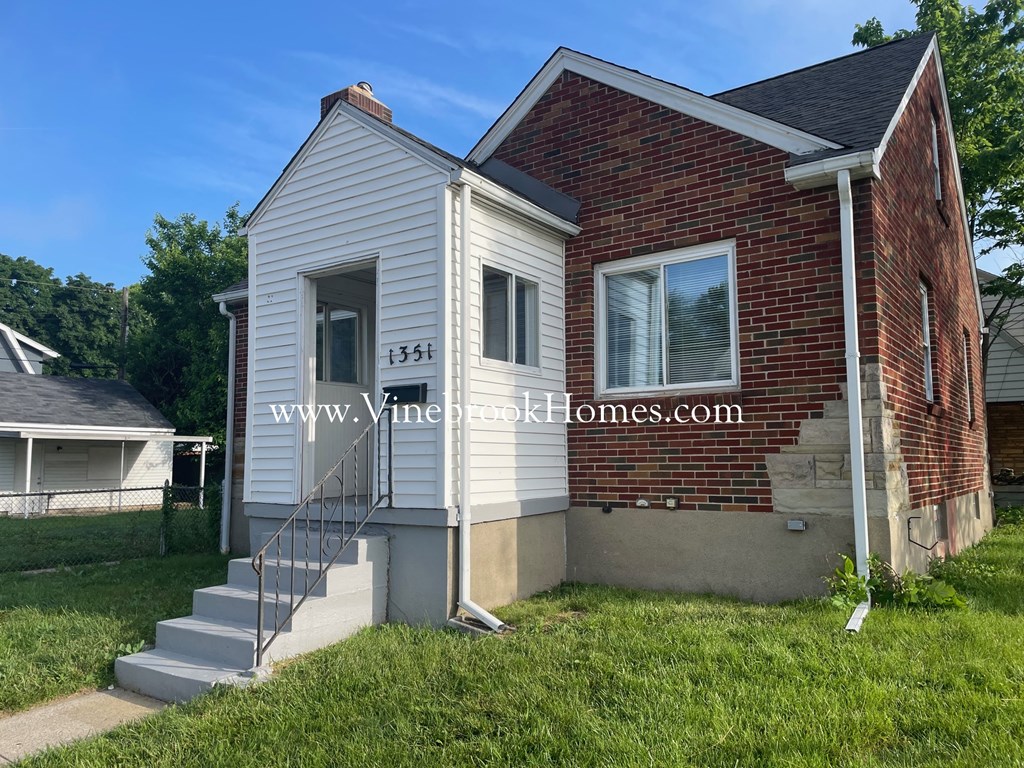 a front view of a brick and