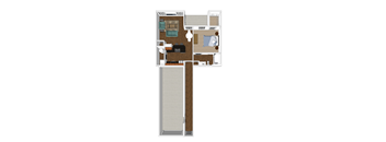 one bedroom Bluff upper with or without garage