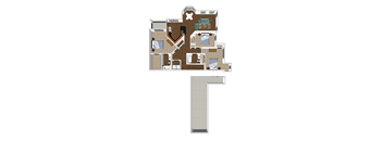 three bedroom Cadence Upper with garage