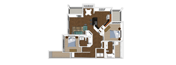 Spacious two bedroom apartment, with attached garage on select units