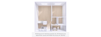 A white bathroom with a toilet, sink, and shelves.