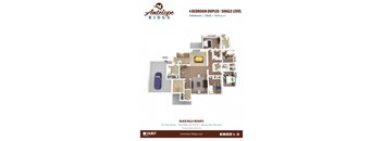 a bedroom a bathroom a living room and a dining area with a balcony floor plan  at Antelope Ridge, Box Elder