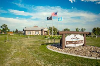 Welcome sign at Antelope Ridge, South Dakota, 57719