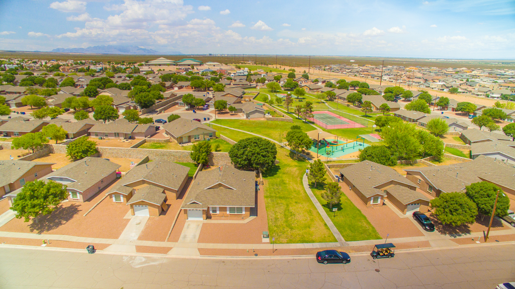 an aerial view at  The Village at Cottonwood Springs in El Paso, TX