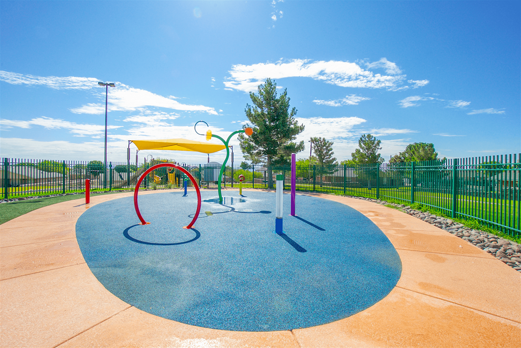 Community splash park at the Village at Cottonwood Springs, El Paso TX