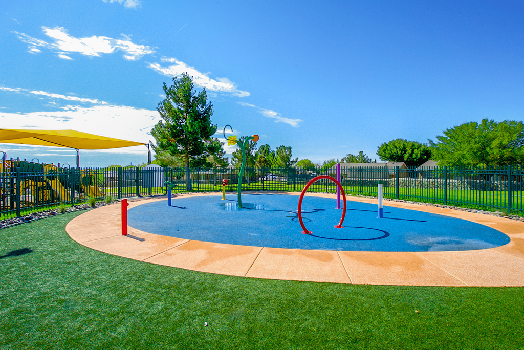 Community splash park at the Village at Cottonwood Springs, El Paso TX