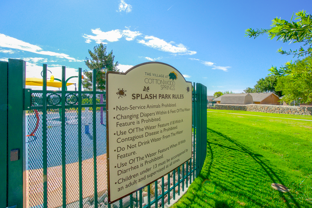 Splash Park at the Village at Cottonwood Springs, El Paso TX