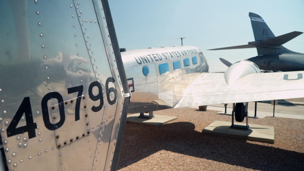 an airplane parked on the tarmac at an airport  at Antelope Ridge, Box Elder, SD, 57719