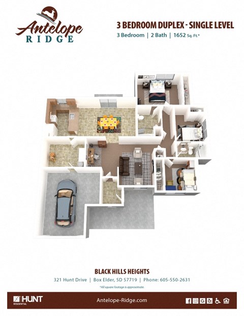 the address residence dubai opera 3 bedroom floor plan  at Antelope Ridge, South Dakota, 57719