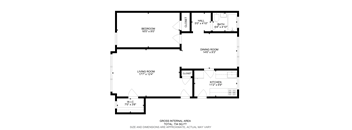 A black and white image of a floor plan for a house.