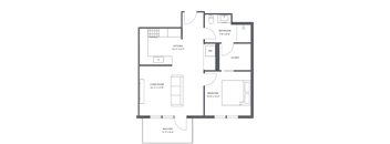 a floor plan of a bedroom apartment