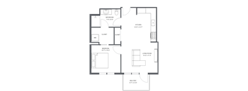 a floor plan of a bedroom apartment