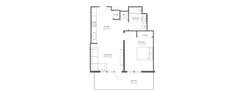 a floor plan of a bedroom apartment