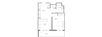a floor plan of a bedroom apartment