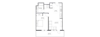 a floor plan of a bedroom apartment