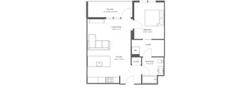 a floor plan of a bedroom apartment