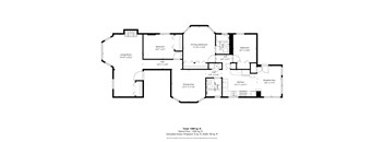 A black and white image of a house floor plan.