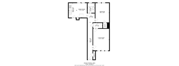A black and white image of a floor plan for a house.