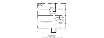 A black and white image of a floor plan for a house.