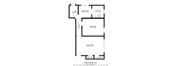 A black and white image of a floor plan for a house.