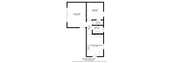 A black and white image of a floor plan for a house.