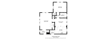 A black and white floor plan of a house with a total gross internal area of 729 square feet.