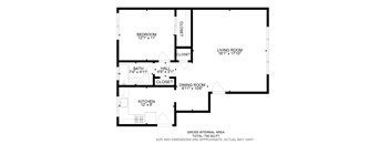 A black and white image of a floor plan for a house.