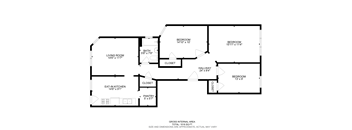 a floor plan of a home showing the bedrooms and baths