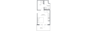 a floor plan of a bedroom apartment