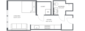 a floor plan of a bedroom apartment