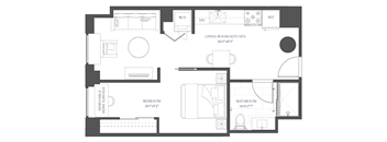 a floor plan of a residence with an open floor plan