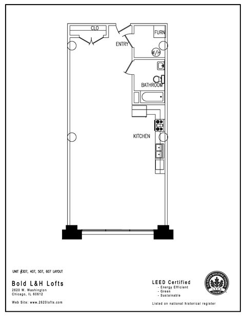 the floor plan for a small loft
