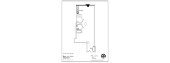 the floor plan for a small apt with a loft