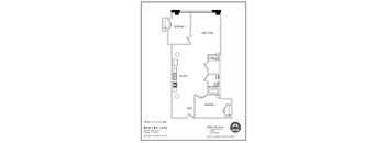 the floor plan for a bedroom apartment with a closet