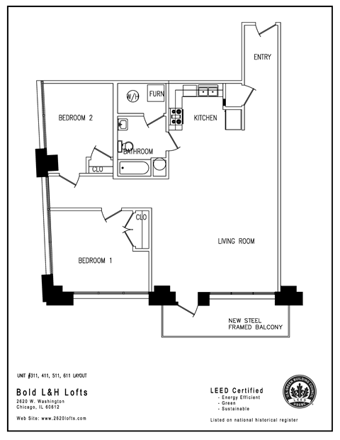 a floor plan of a house with a bedroom and a living room