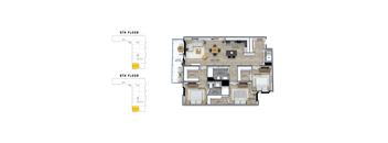 3 Bedrooms - 523, 623