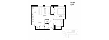 a floor plan of a home with an open floor plan
