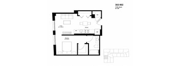 a floor plan of a house with a loft