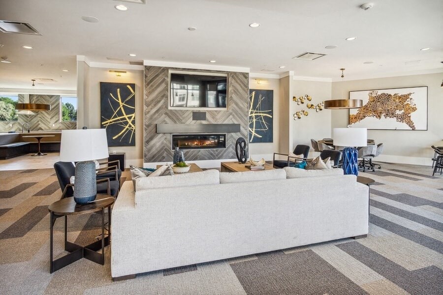 Community lounge with couches