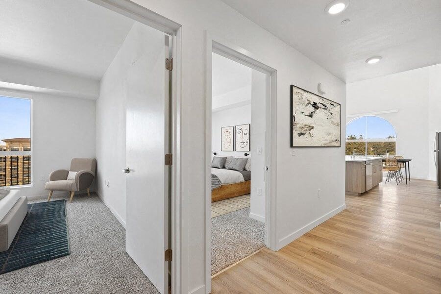 Model bedrooms and hall