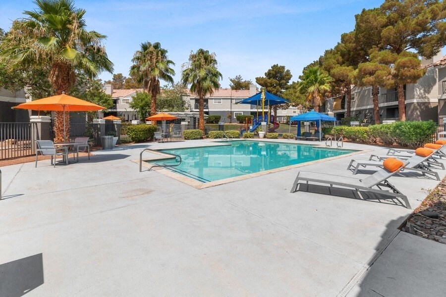 Resort style swimming pool