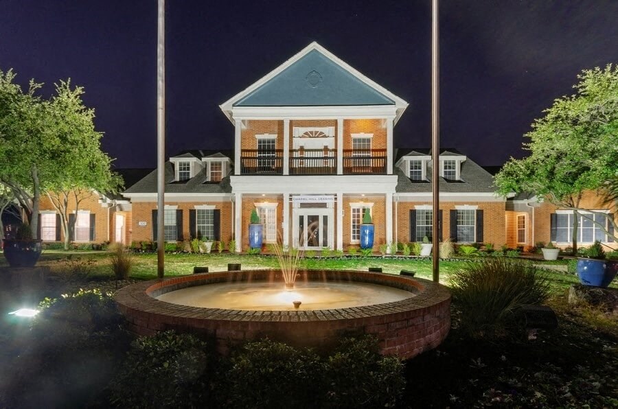 Clubhouse Exterior at Night
