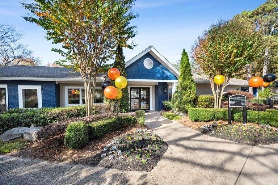 Leasing office front entrance exterior