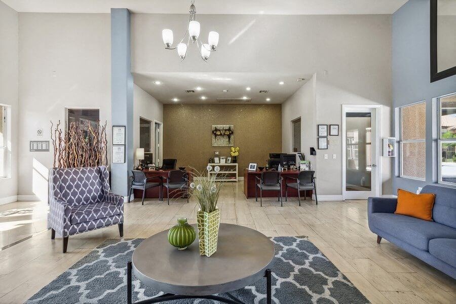 Leasing office lounge