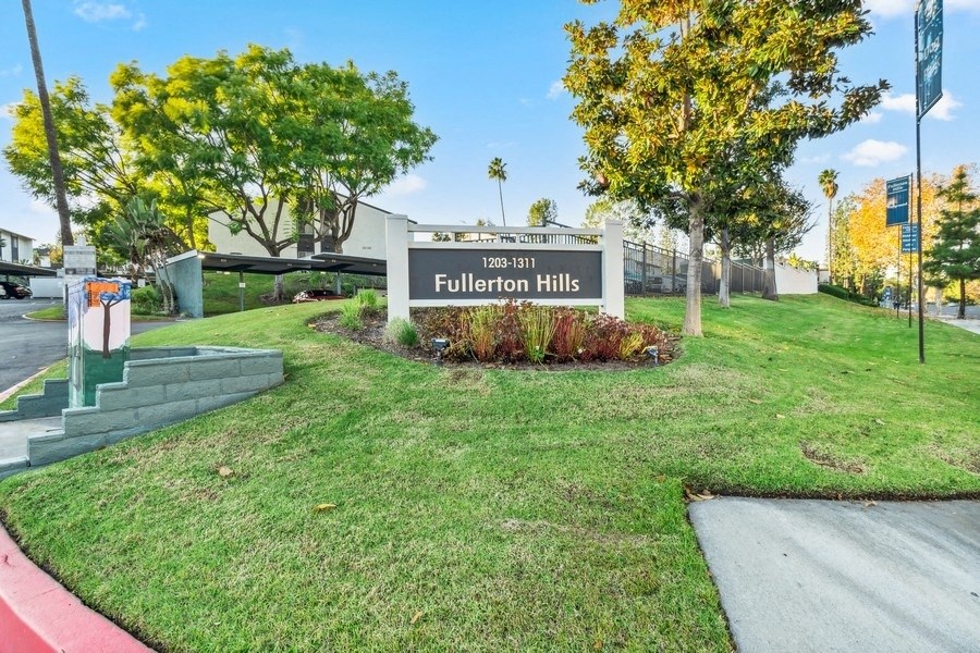 Property sign at entry